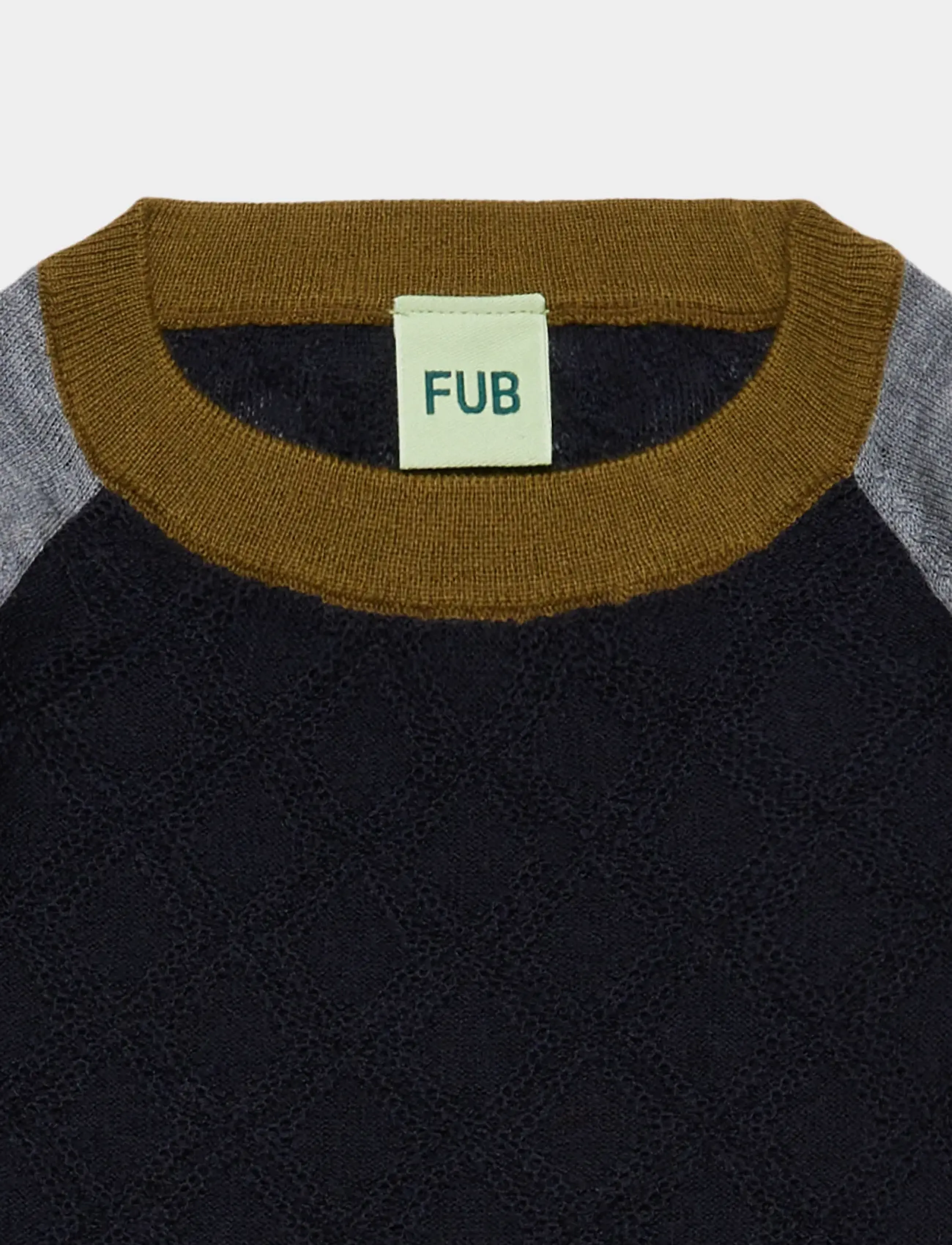 FUB - Colour Block Crew - pullover - dark navy - 1