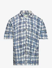 FUB - Printed Shirt - kortermede skjorter - ecru/cobolt - 0