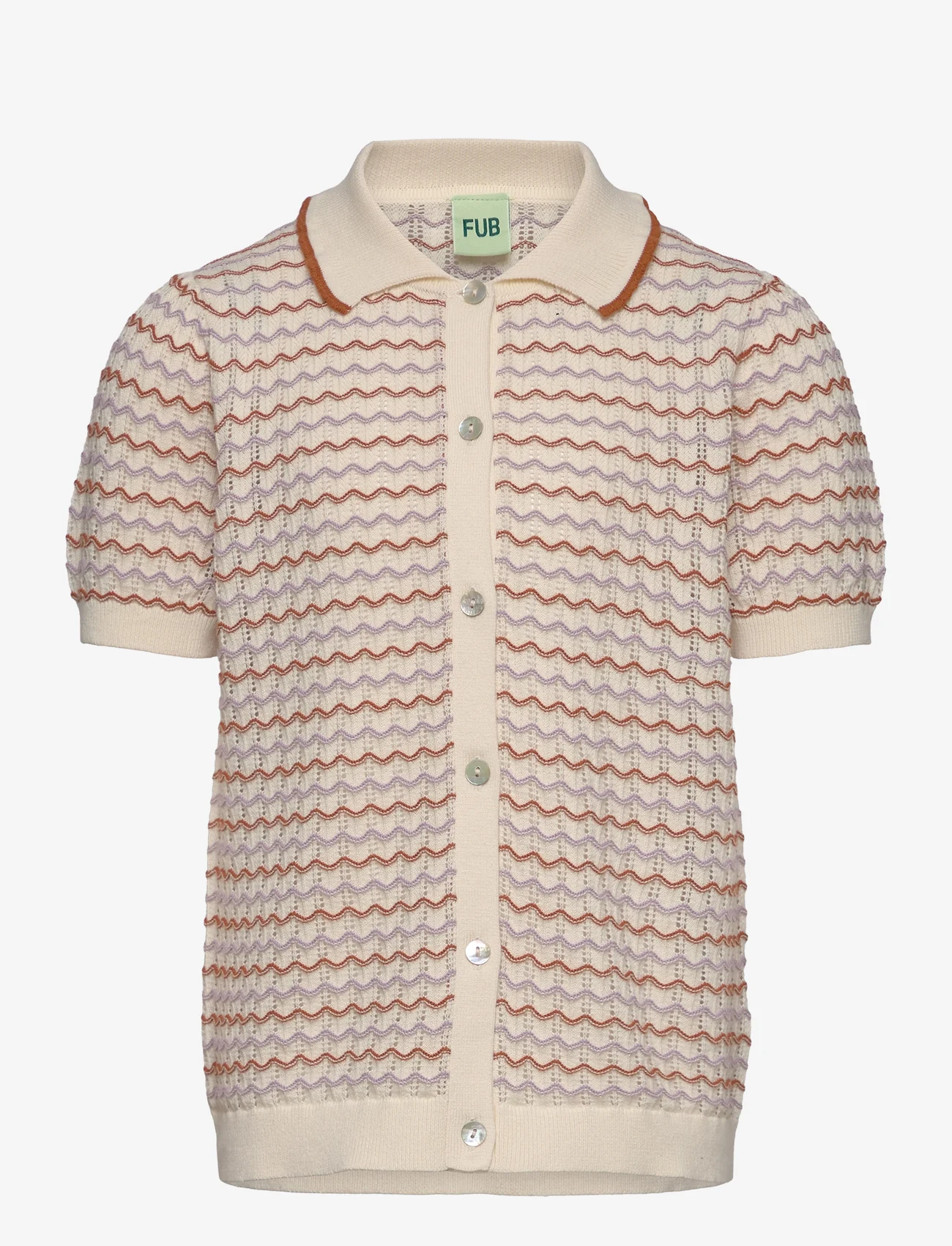 FUB - Pointelle Shirt - blouses & tunieken - ecru - 0