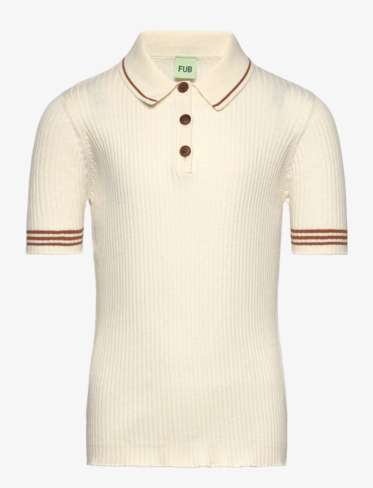 FUB - Polo Shirt - kortermede t-skjorter - ecru - 0
