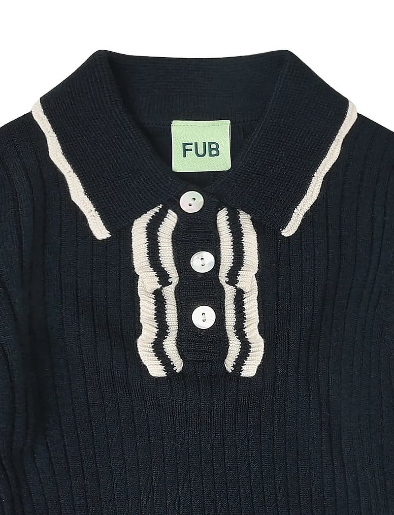 FUB - Frill Polo - langärmelig poloshirt - dark navy - 2