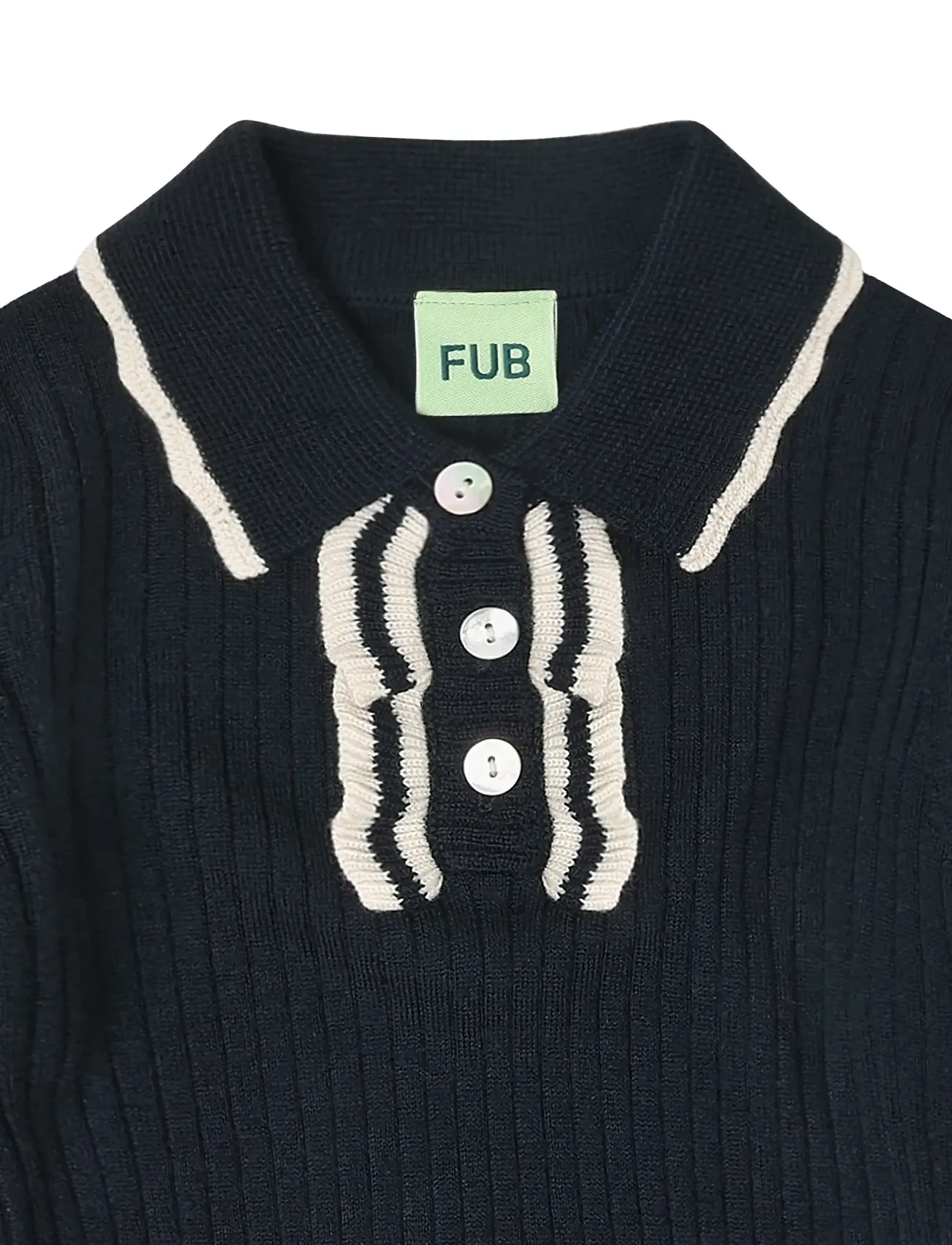 FUB - Frill Polo - poloshirts - dark navy - 2