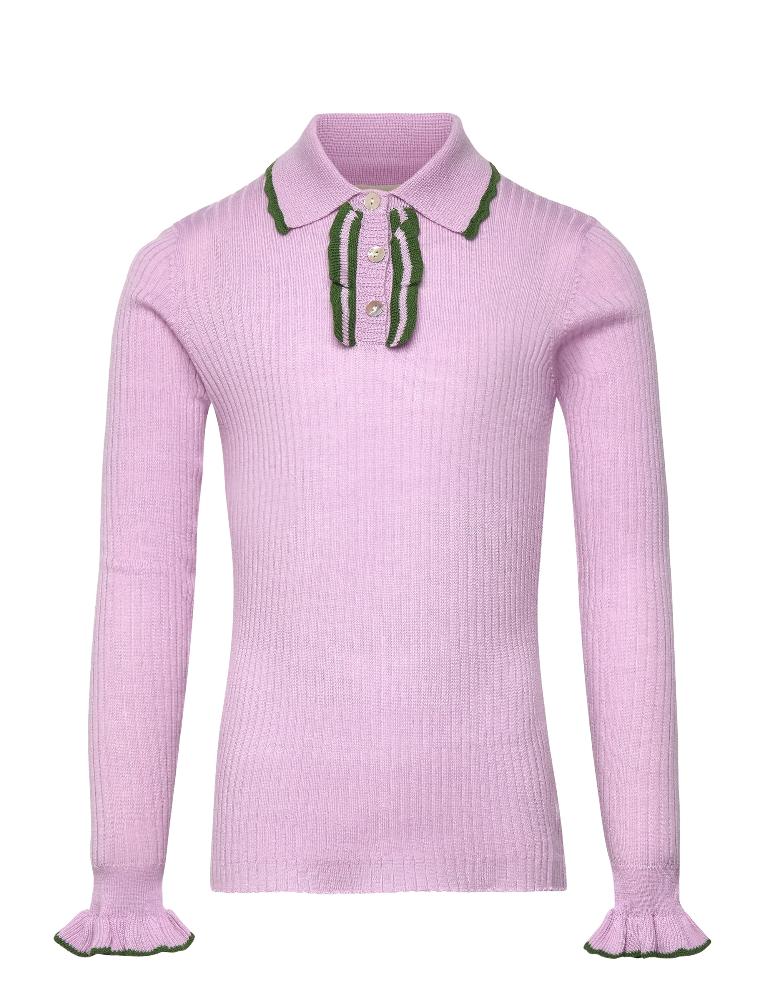 FUB Frill Polo, 110, Pink, Polo Skjorter > Langærmede Polo Shirts, Børn