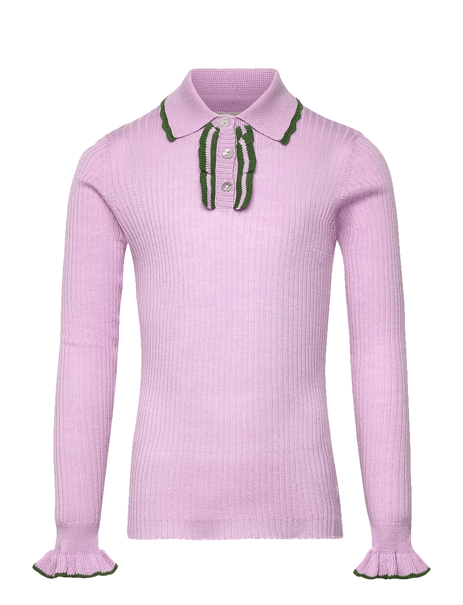 FUB - Frill Polo - langärmelig poloshirt - iris - 0