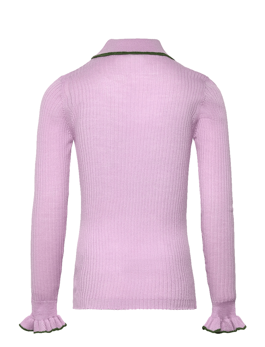 FUB - Frill Polo - langärmelig poloshirt - iris - 1