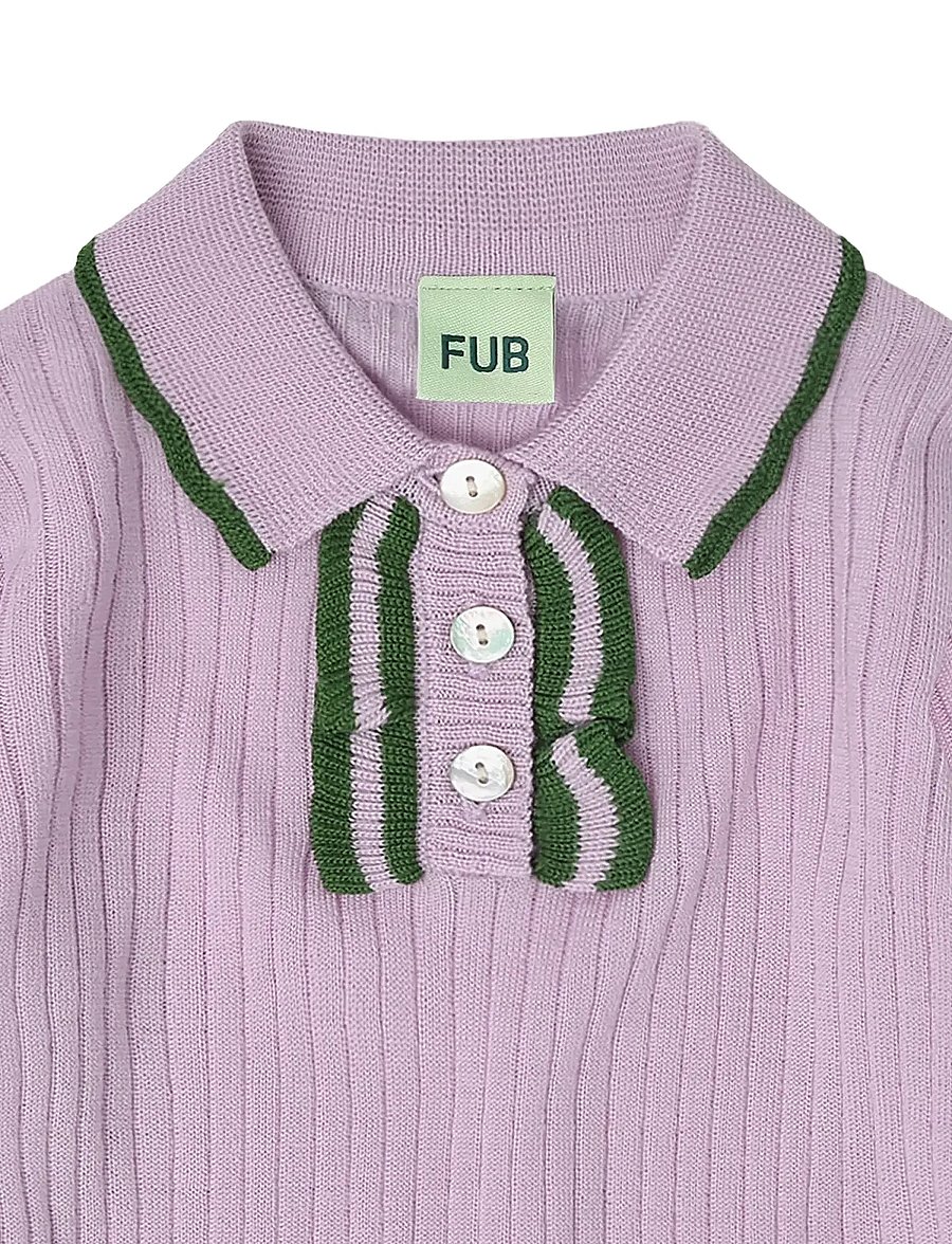 FUB - Frill Polo - langärmelig poloshirt - iris - 2
