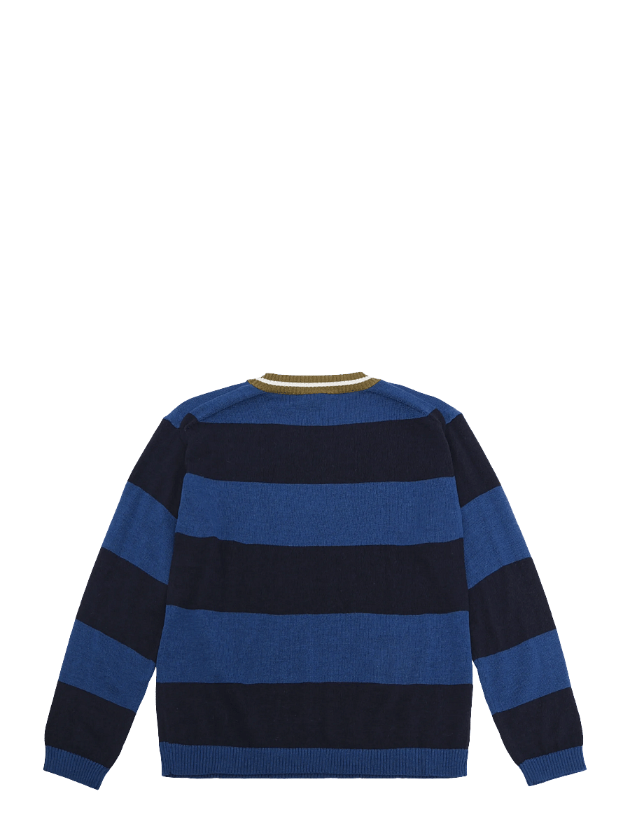 FUB - Striped Crew - stickade tröjor - deep indigo/dark navy - 1