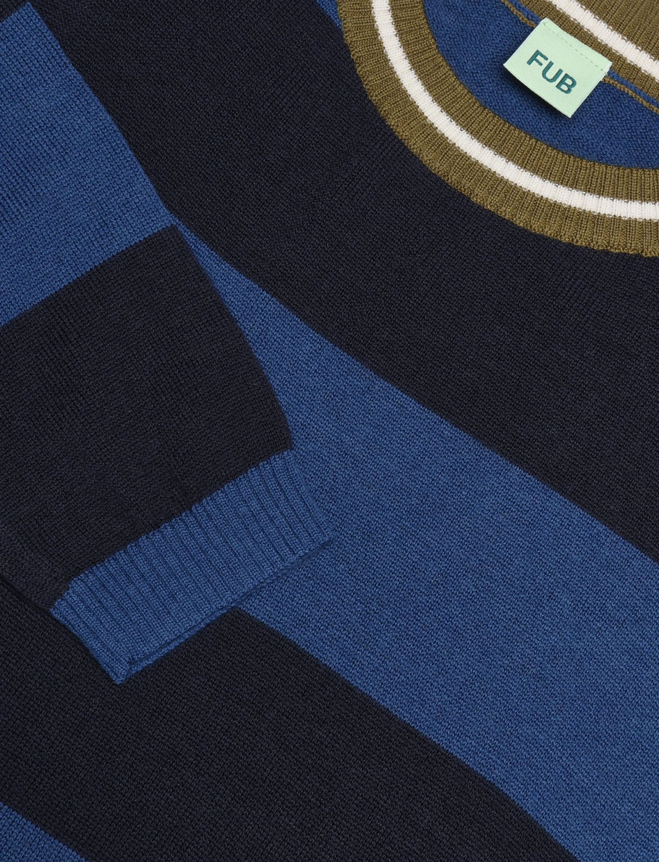 FUB - Striped Crew - stickade tröjor - deep indigo/dark navy - 2