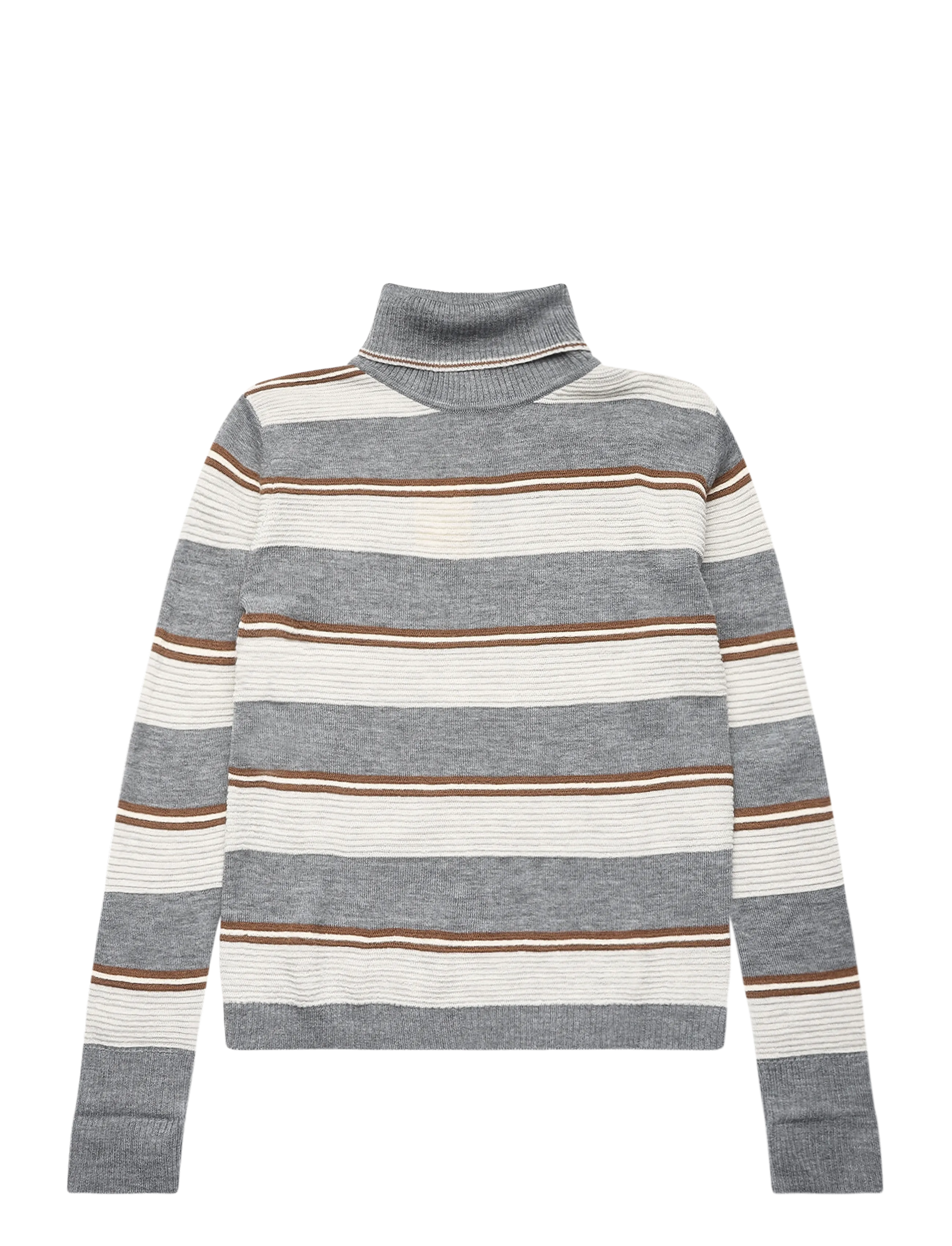 FUB Rollneck Sweater - Trøjer - STEEL/LIGHT GREY MELANGE / grey
