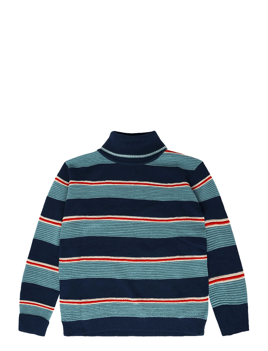 FUB - Rollneck Sweater - stickade tröjor - deep indigo/light teal - 0