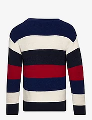 FUB - Multistriped Sweater - džemperiai - dark navy/ecru/royal blue/bright red - 2