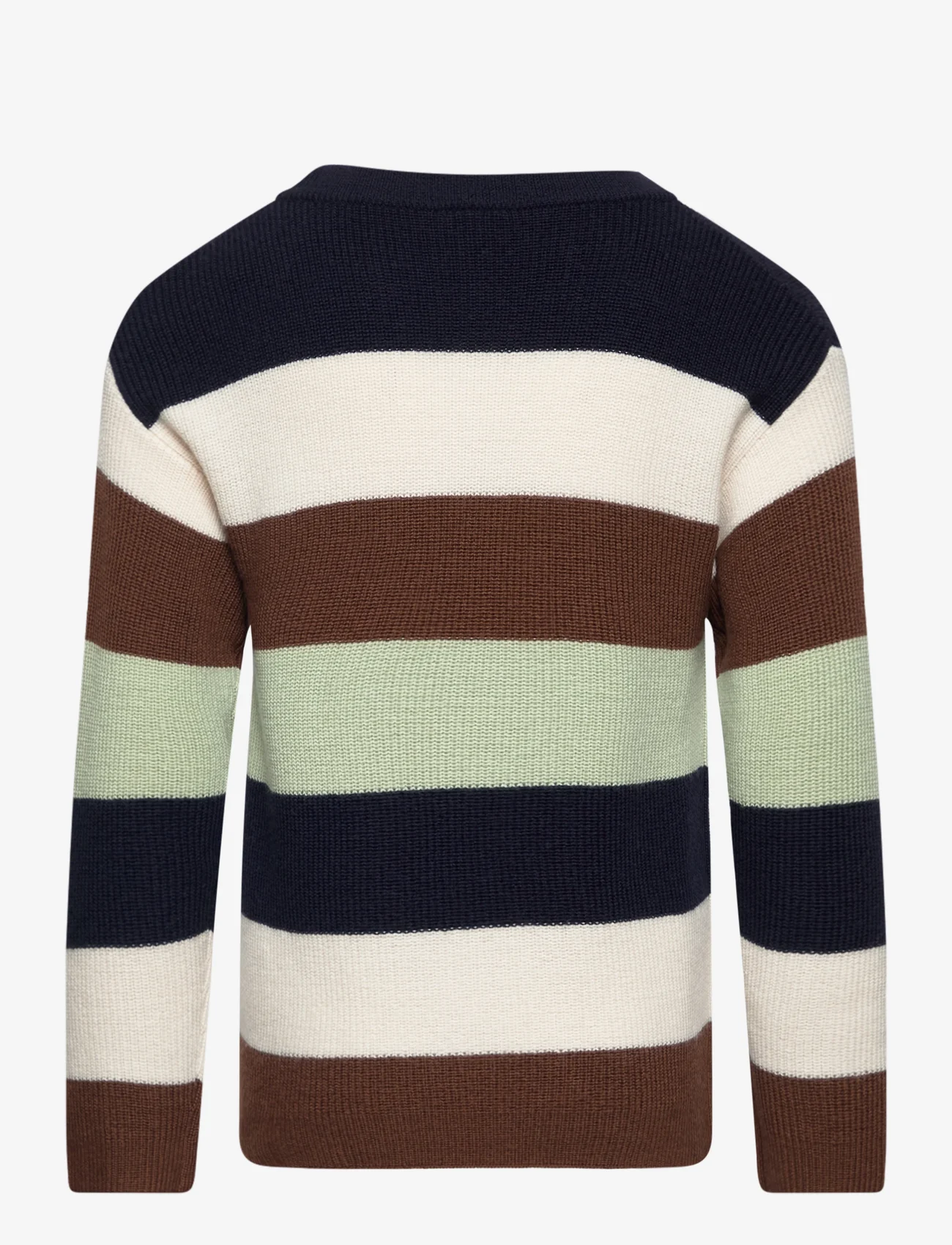 FUB - Multistriped Sweater - trøjer - amber/ecru/dark navy/pistachio - 1