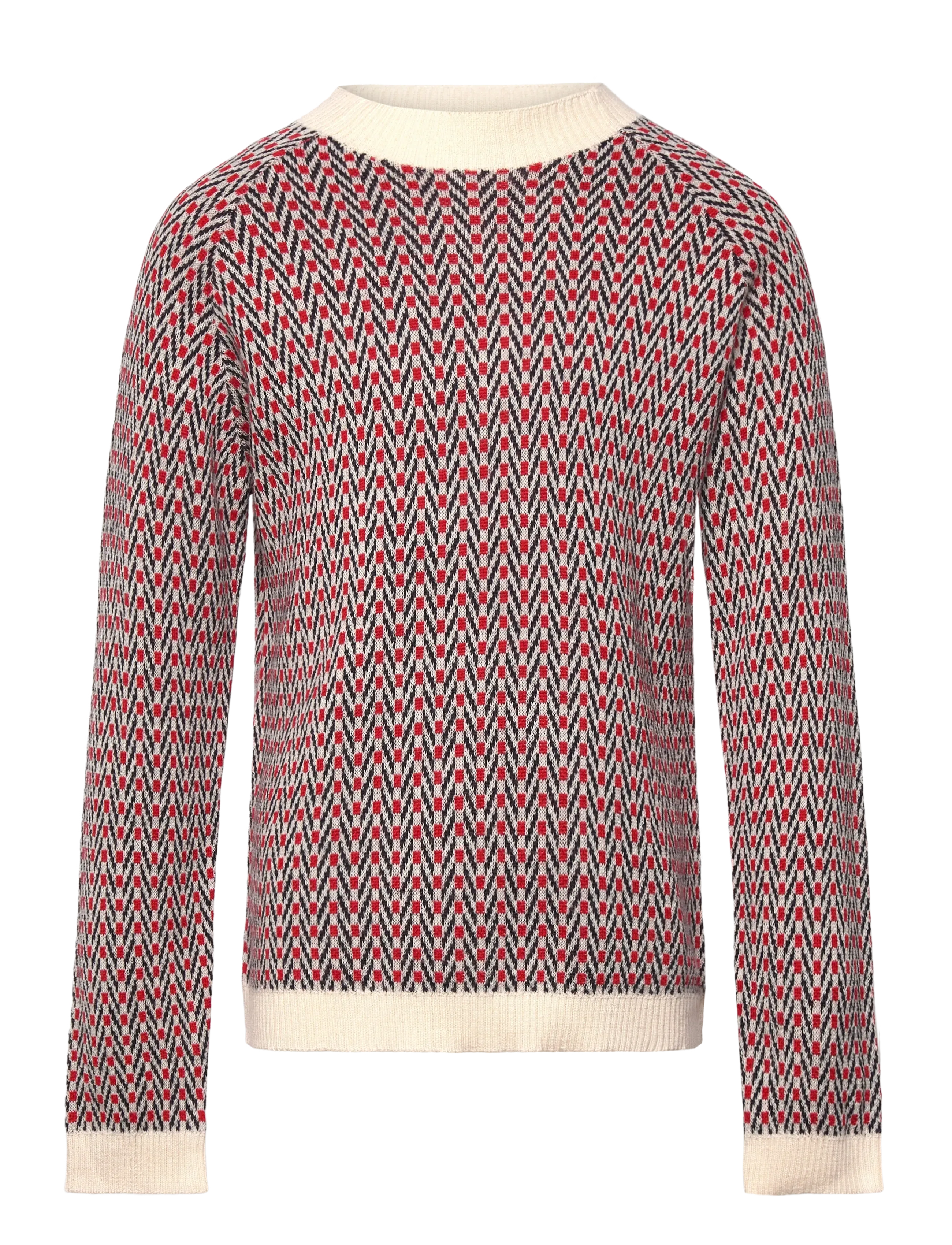 FUB Herringbone Sweater, Børn, Sildebens Sweater, Bordeaux, Str: 100