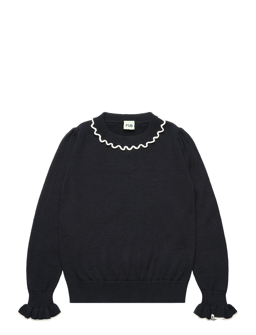 FUB - Frill Jumper - džemperi - dark navy - 0
