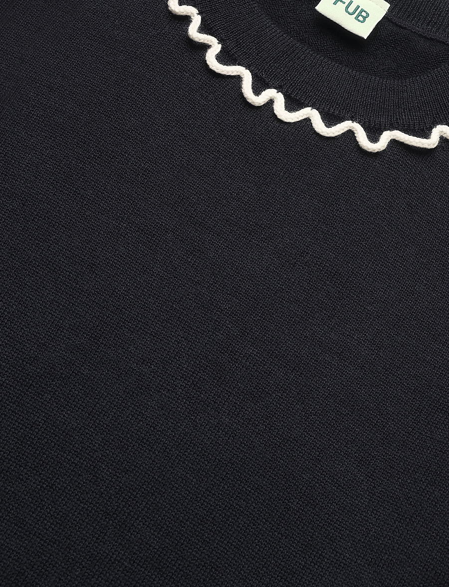 FUB - Frill Jumper - džemperi - dark navy - 2