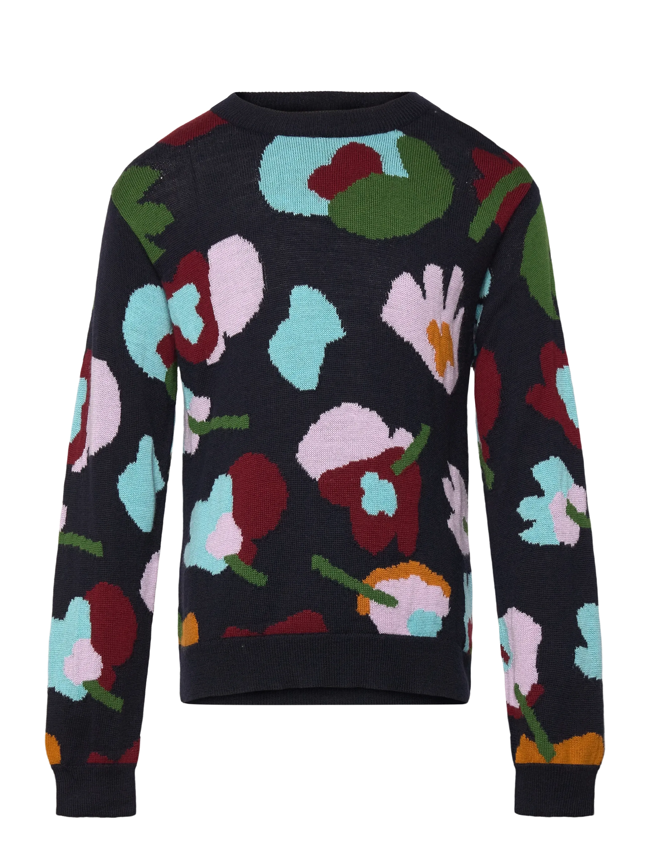FUB Jaquard Sweater, 130, Navy, Strik > Pullovere, Børn