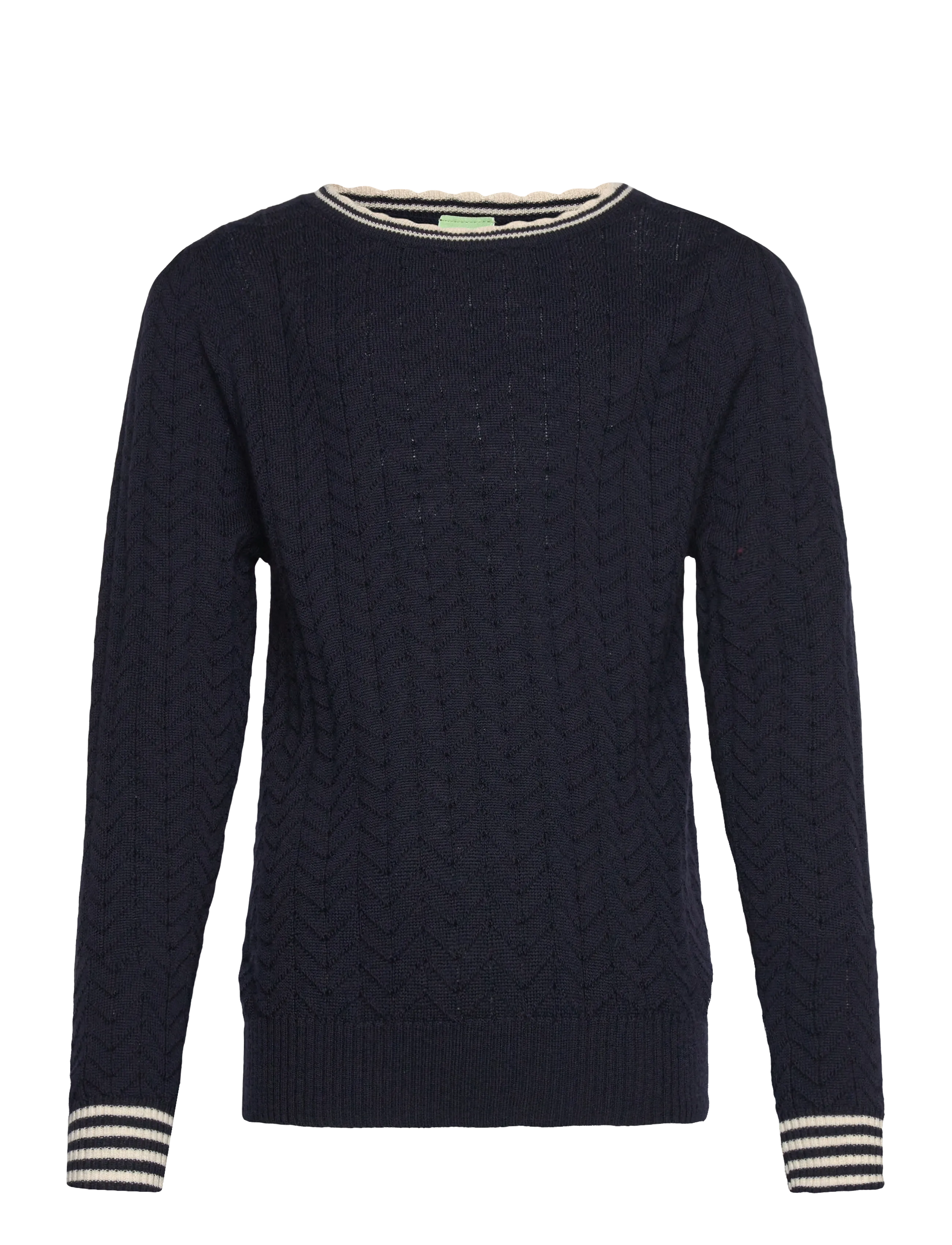 FUB Zigzag Blouse, 90, Navy, Strik > Pullovere, Børn