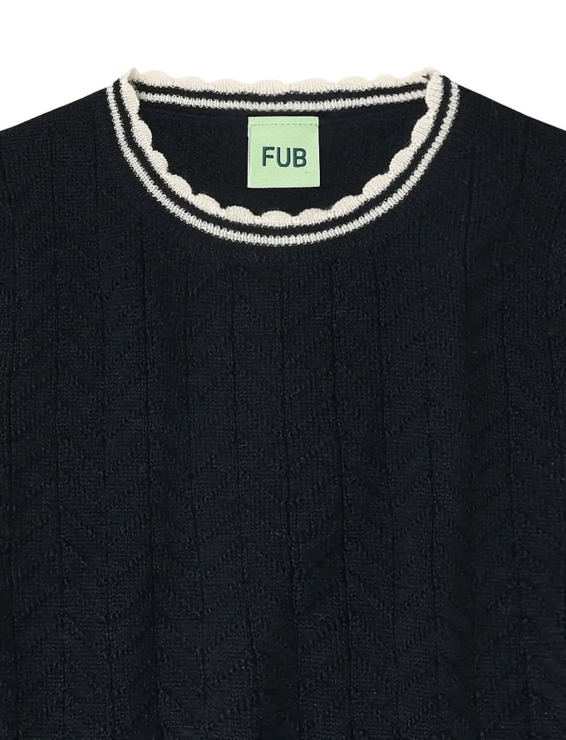 FUB - ZigZag Blouse - džemperi - dark navy - 2