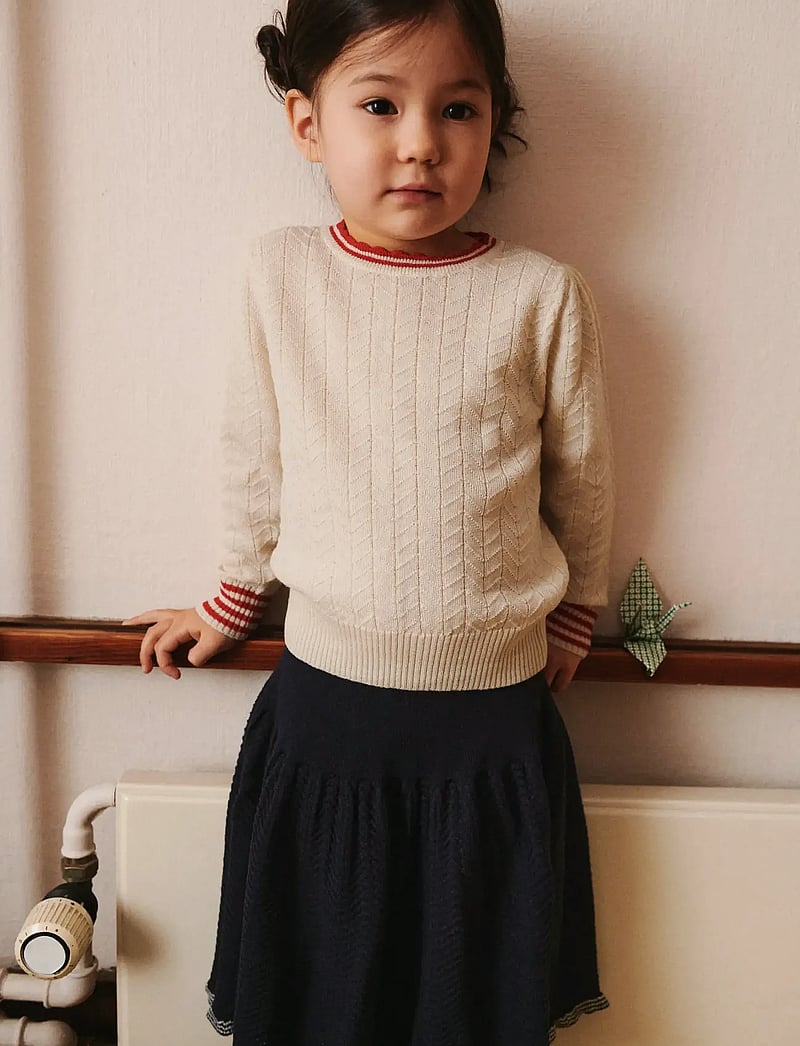 FUB - ZigZag Blouse - stickade tröjor - ecru - 0