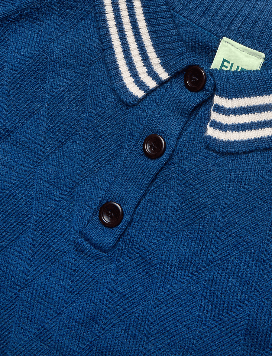 FUB - Harlekin Polo - langerma pólóbolir - deep indigo - 2