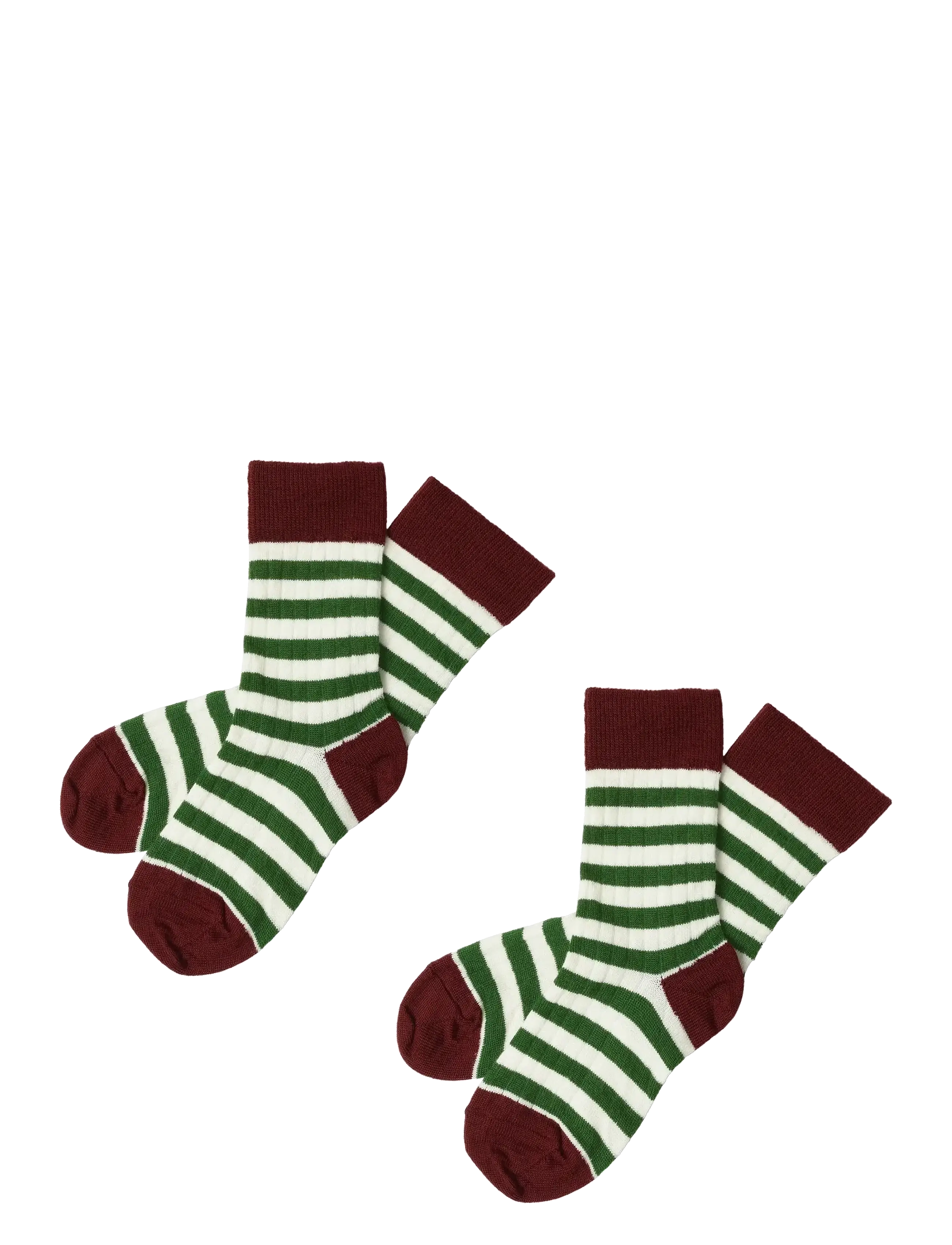 FUB 2-Pack Classic Stripe Socks, 19/21, Green, Sokker & Strømpebukser > Sokker, Børn