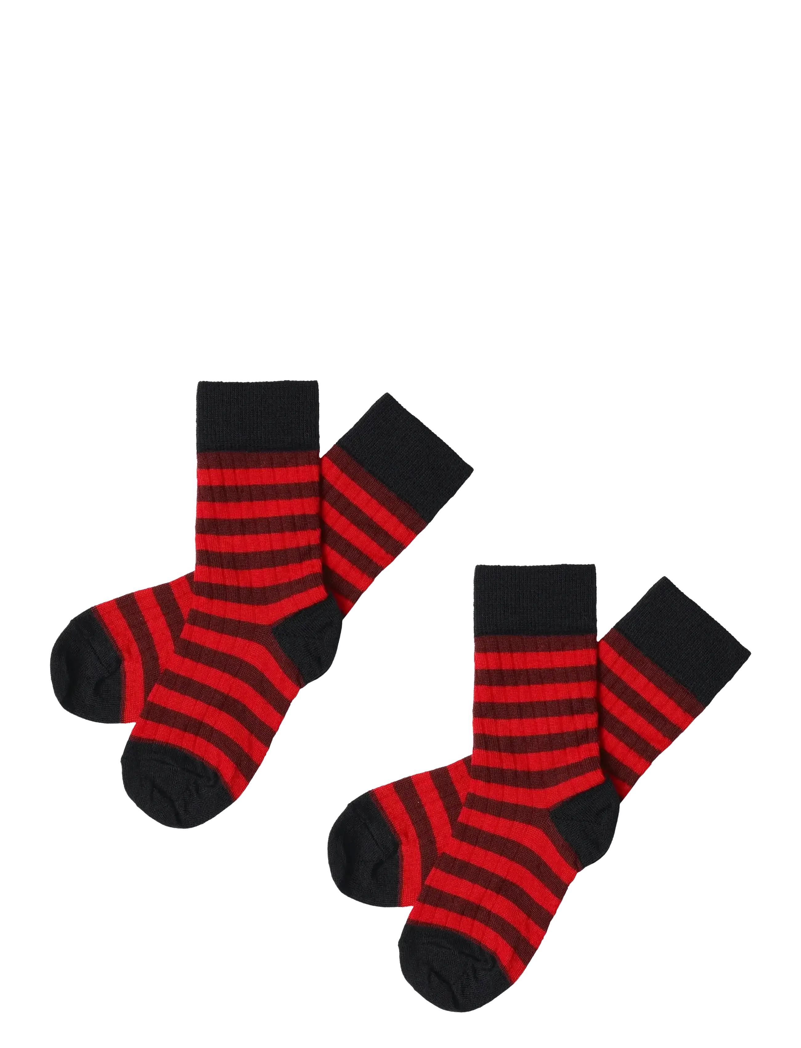 FUB 2-Pack Classic Stripe Socks, 19/21, Red, Sokker & Strømpebukser > Sokker, Børn