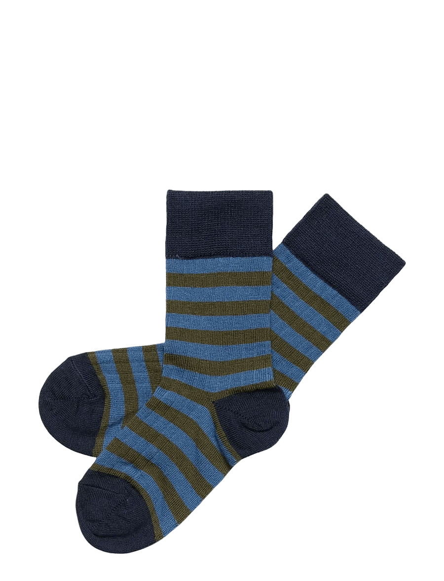 FUB - 2-Pack Classic Striped Socks - dark navy,moss - 0