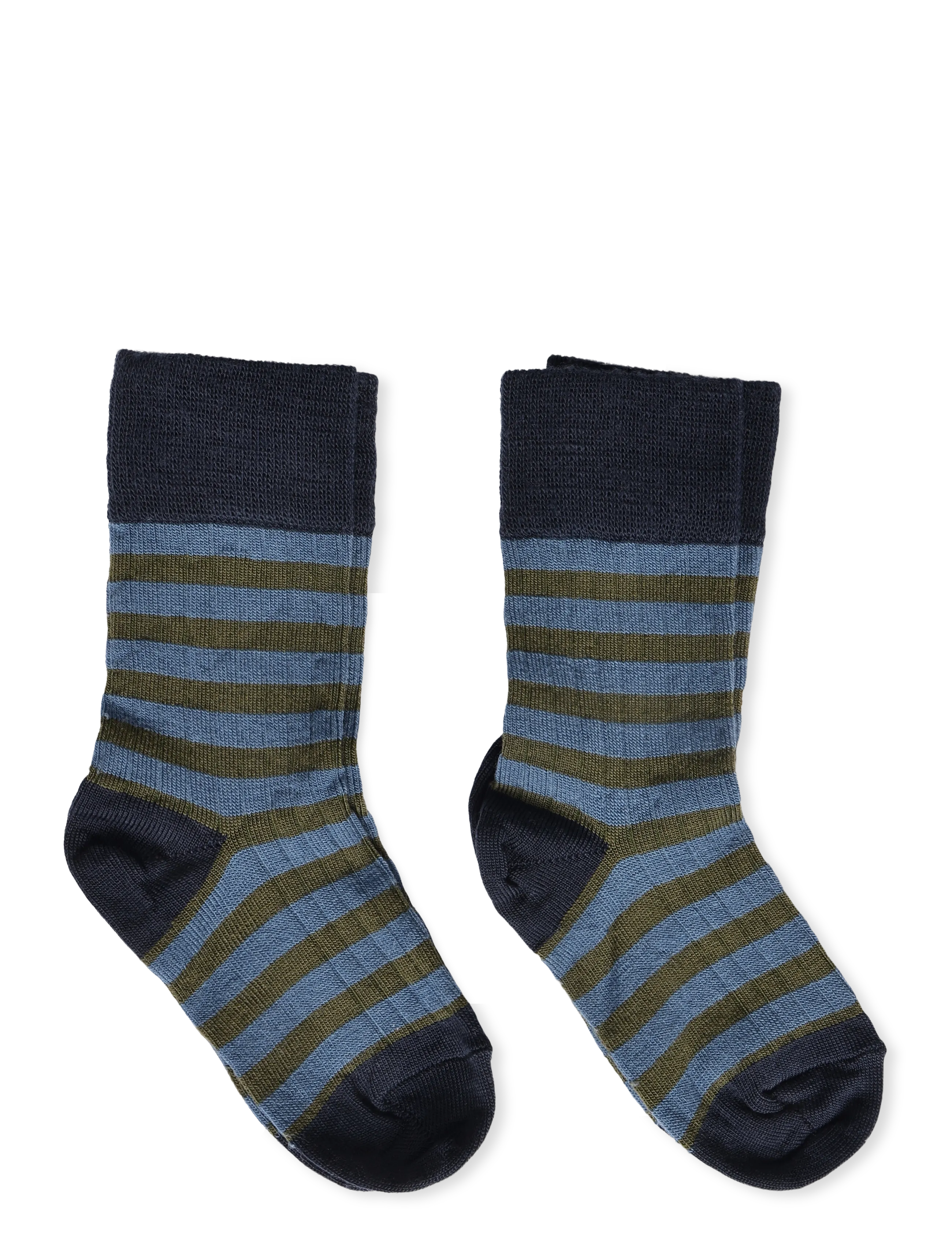 FUB - 2-Pack Classic Striped Socks - socks - dark navy,moss - 1