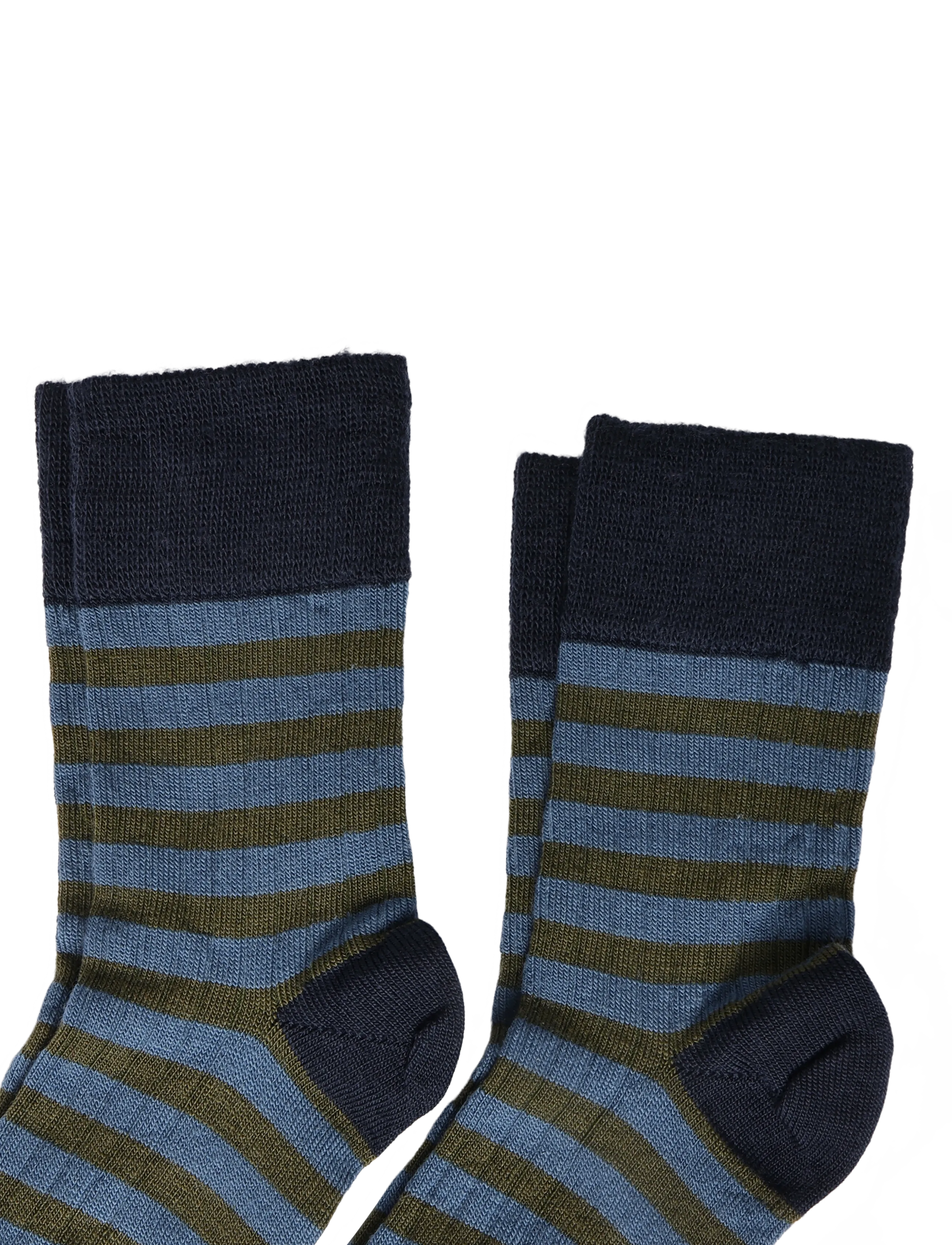 FUB - 2-Pack Classic Striped Socks - socks - dark navy,moss - 2