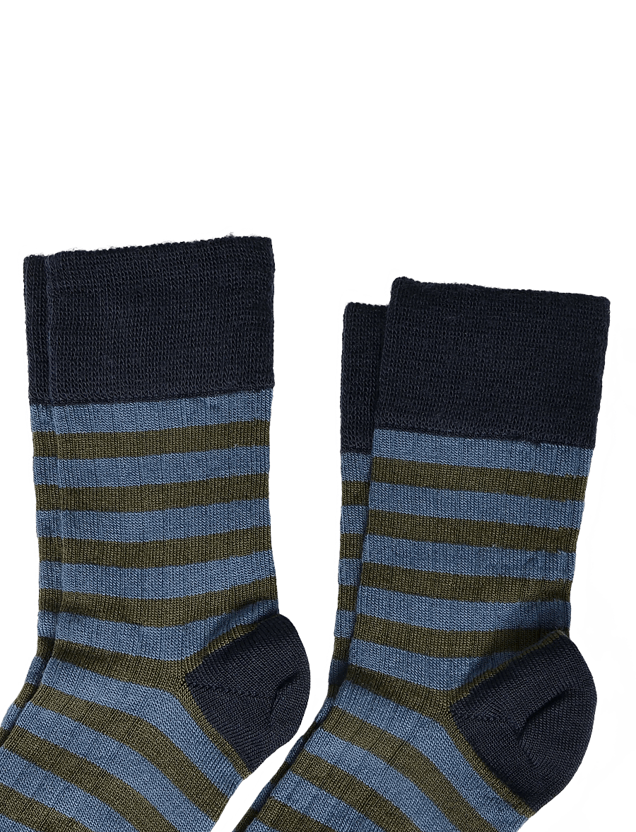 FUB - 2-Pack Classic Striped Socks - strümpfe - dark navy,moss - 2