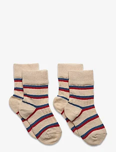 2 Pack Thin Striped Socks, FUB