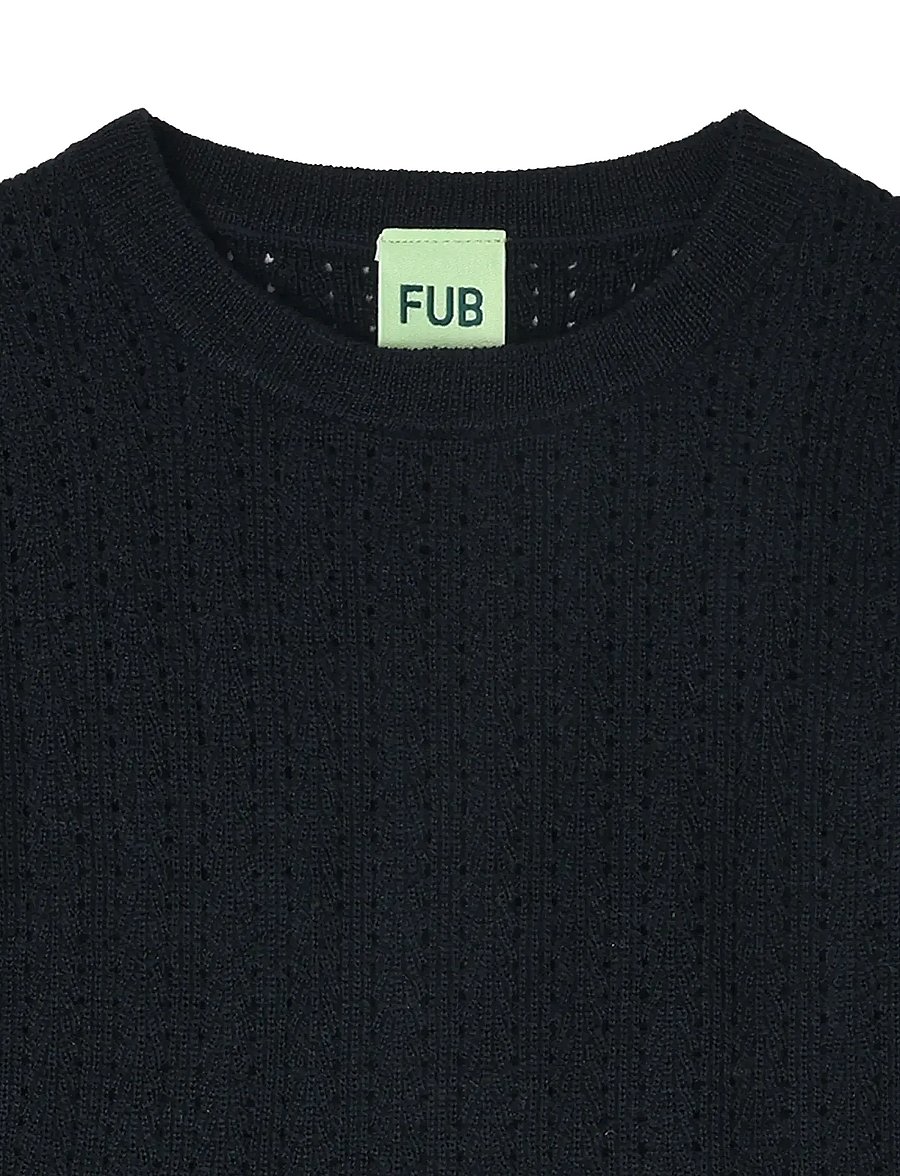 FUB - Peblum Blouse - pikkade varrukatega vabaaja kleidid - dark navy - 2