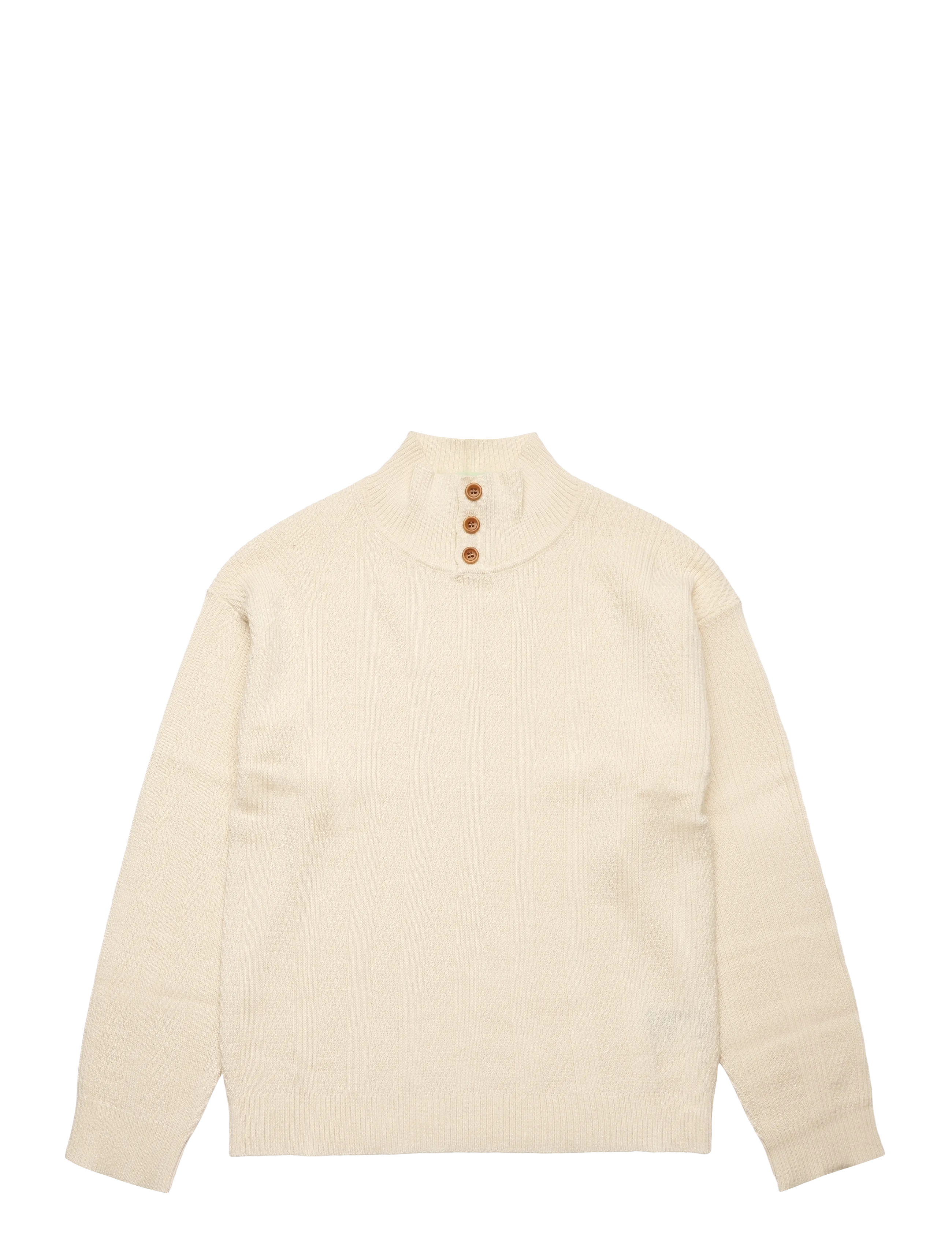 FUB Buttom Up Sweater - Trøjer - ECRU / cream