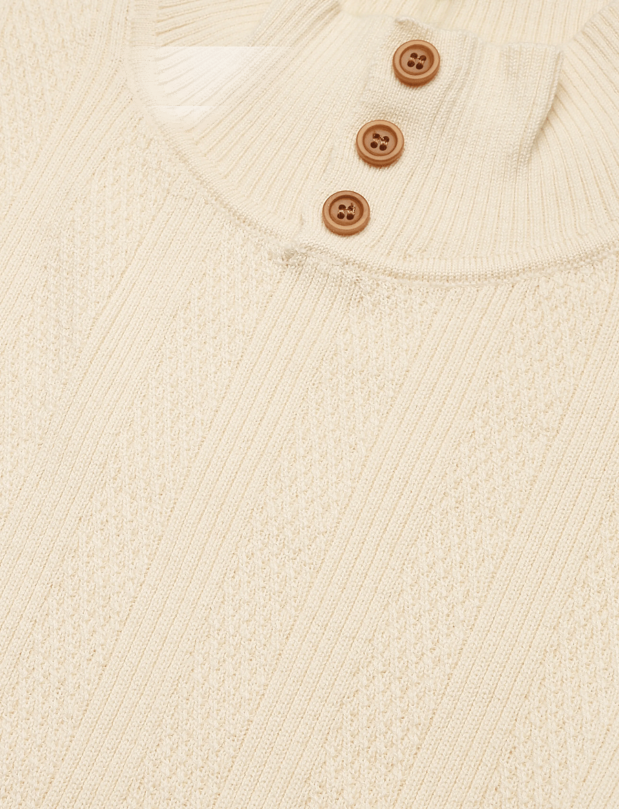 FUB - Buttom Up Sweater - trøjer - ecru - 2