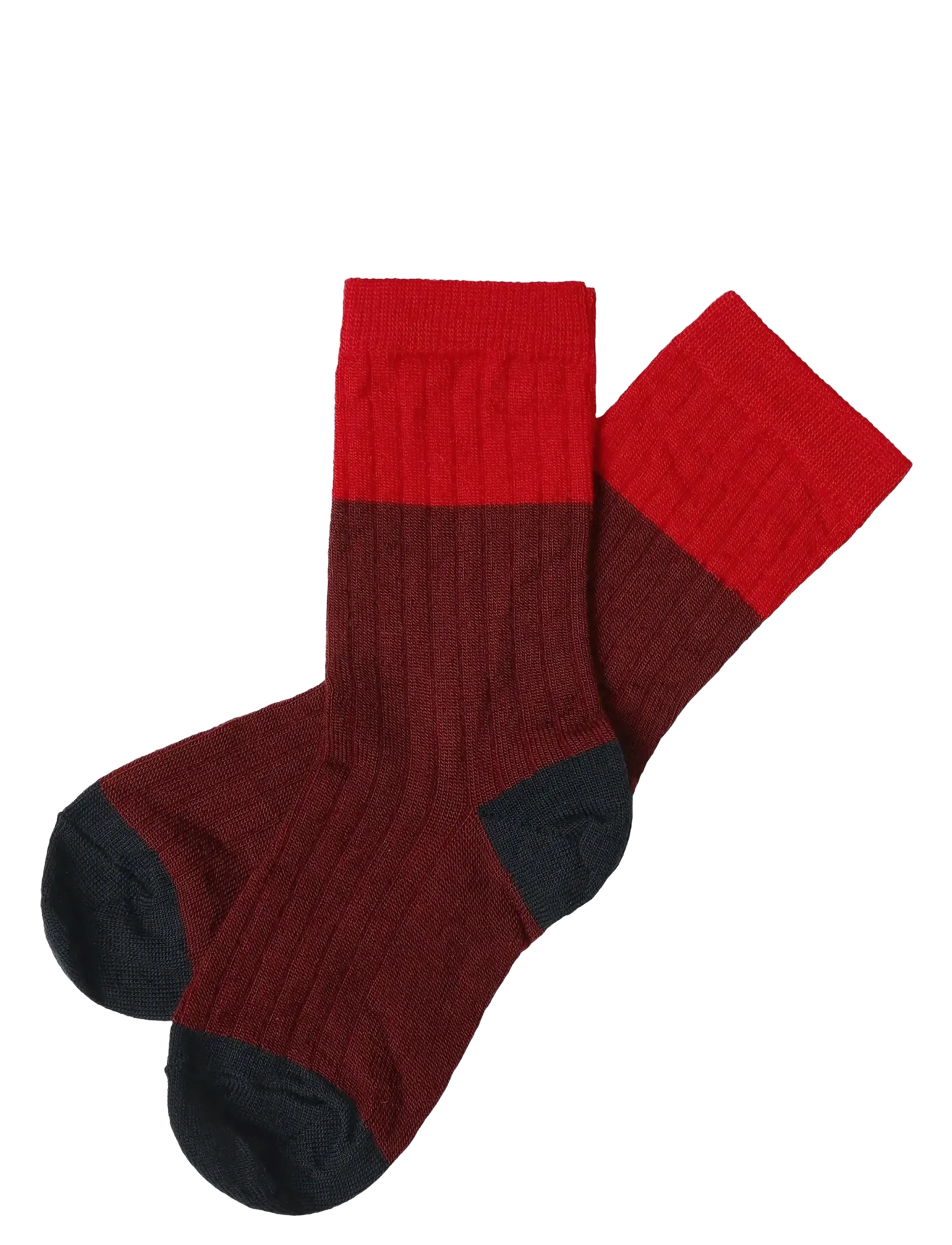 FUB 2-Pack Colour Block Socks, 19/21, Red, Sokker & Strømpebukser > Sokker, Børn
