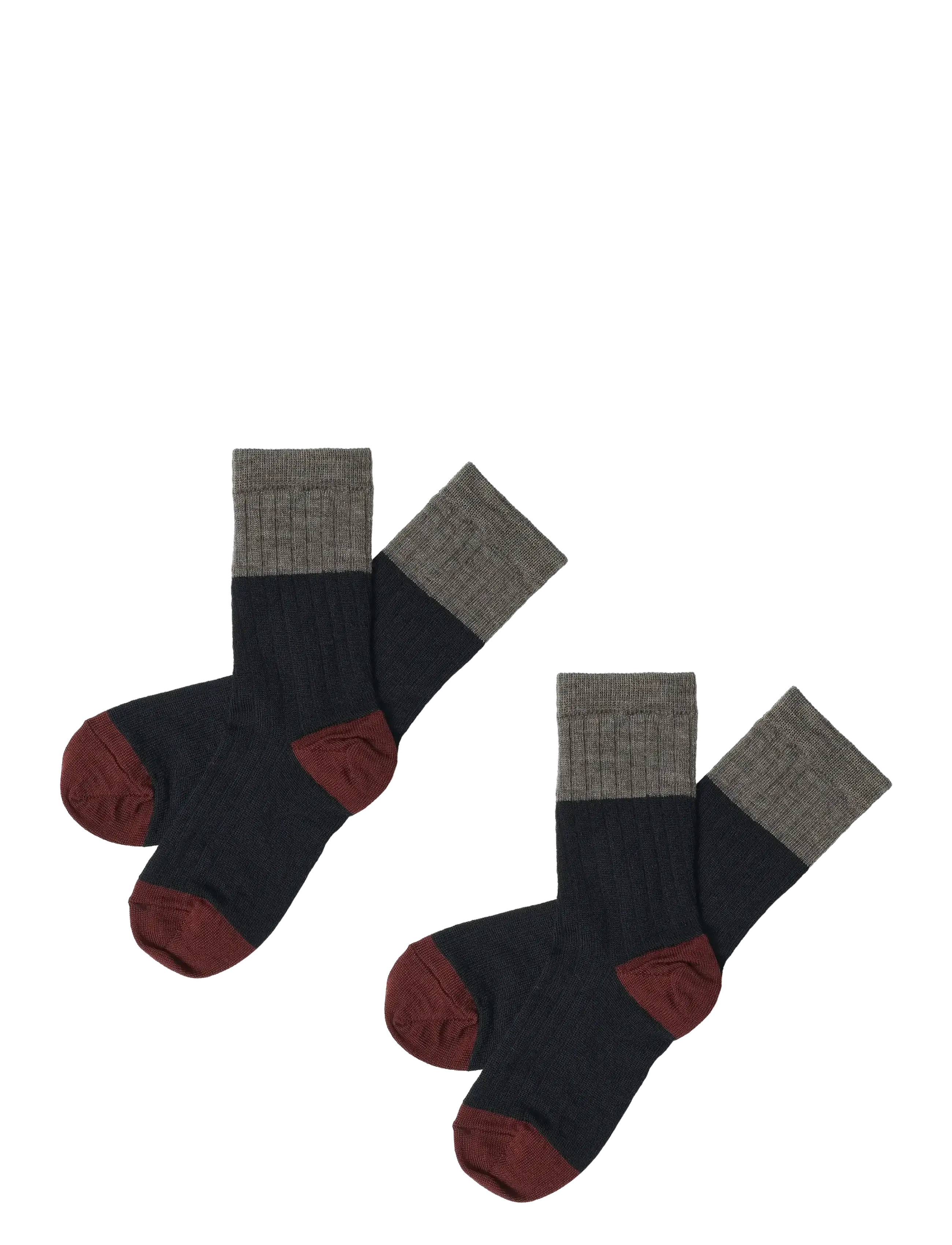 FUB 2-Pack Colour Block Socks, 19/21, Navy, Sokker & Strømpebukser > Sokker, Børn