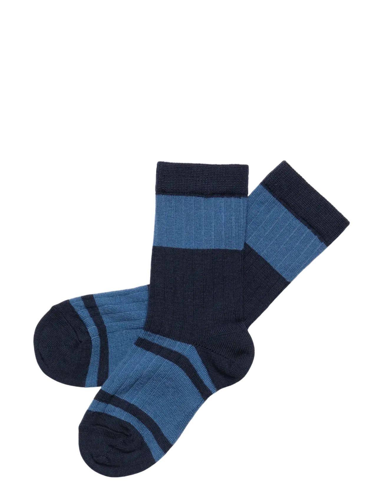 FUB 2-Pack Colour Block Striped Socks - Riided - DEEP INDIGO / navy