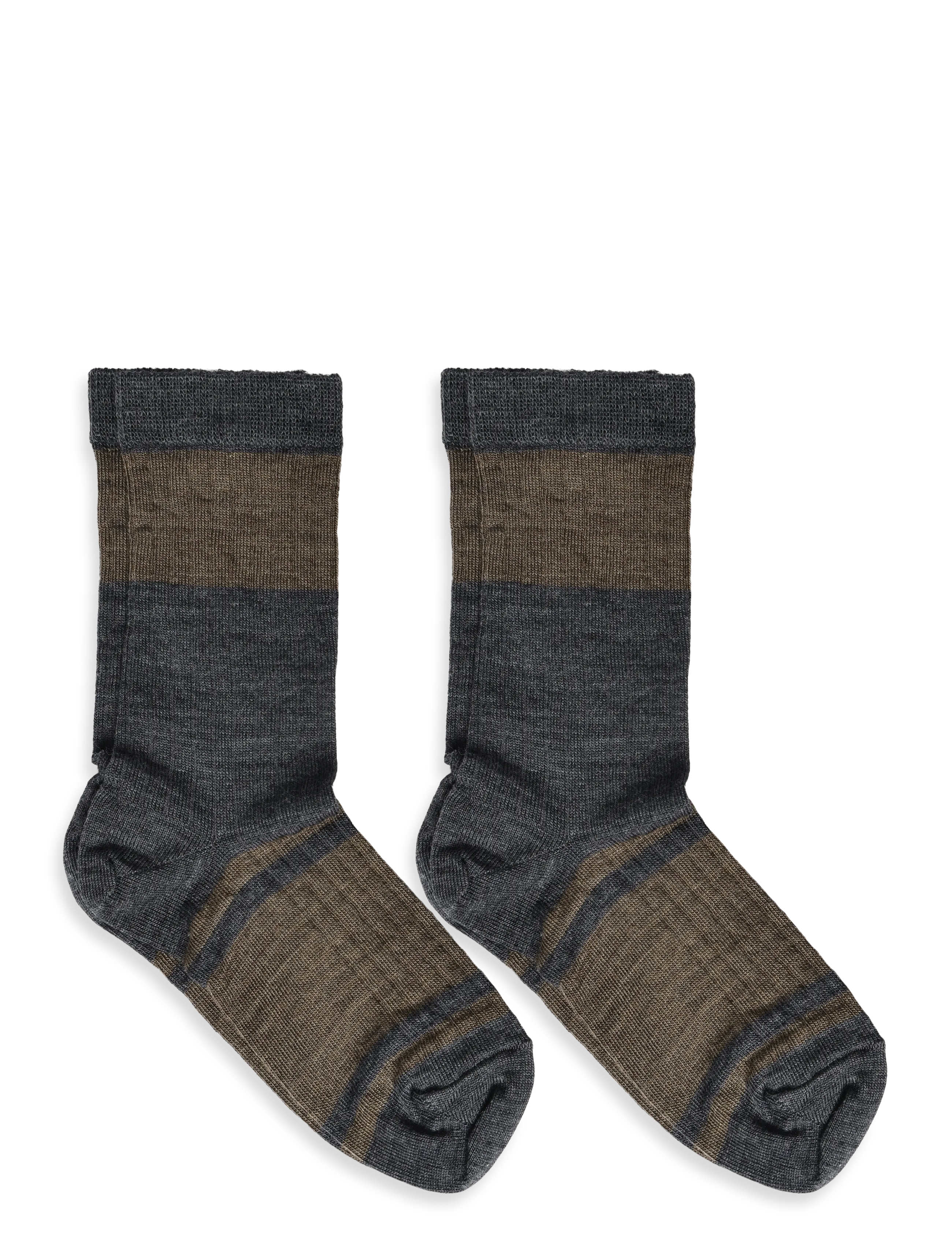 FUB - 2-Pack Colour Block Striped Socks - strümpfe - hazel melange - 1