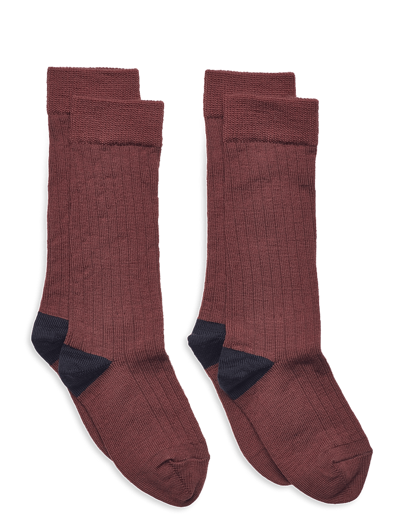 FUB - 2-Pack Knee Stockings - strumpor - clay - 0