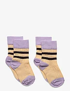 2 Pack Colour Block Socks - CORN