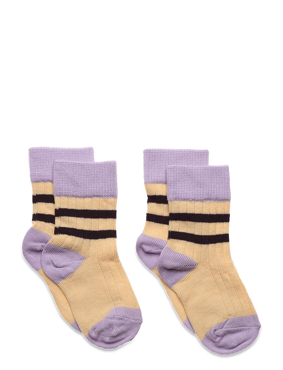 FUB - 2 Pack Colour Block Socks - corn - 0
