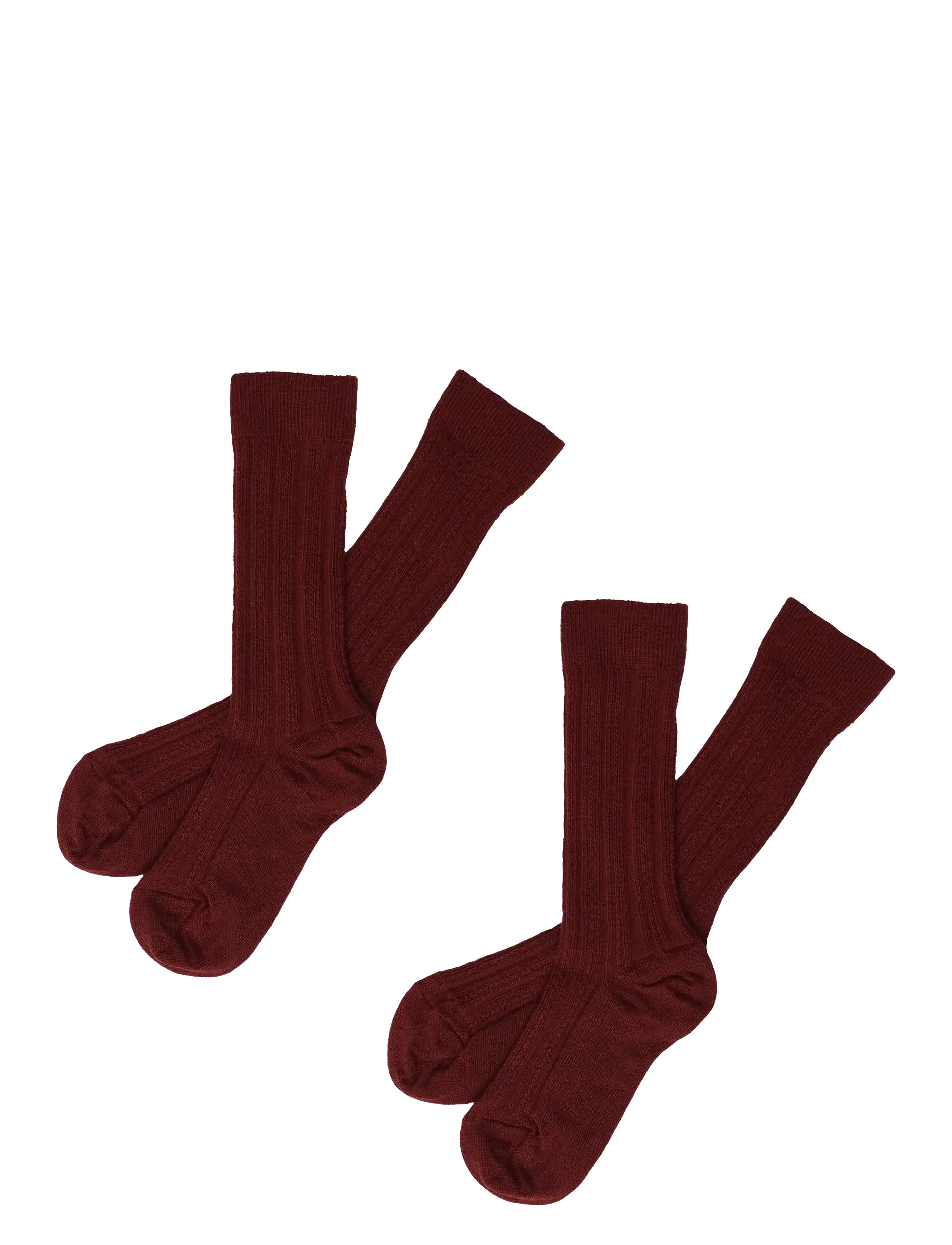 FUB 2-Pack Knee Stockings Burgundy - 19/21 - Kinder