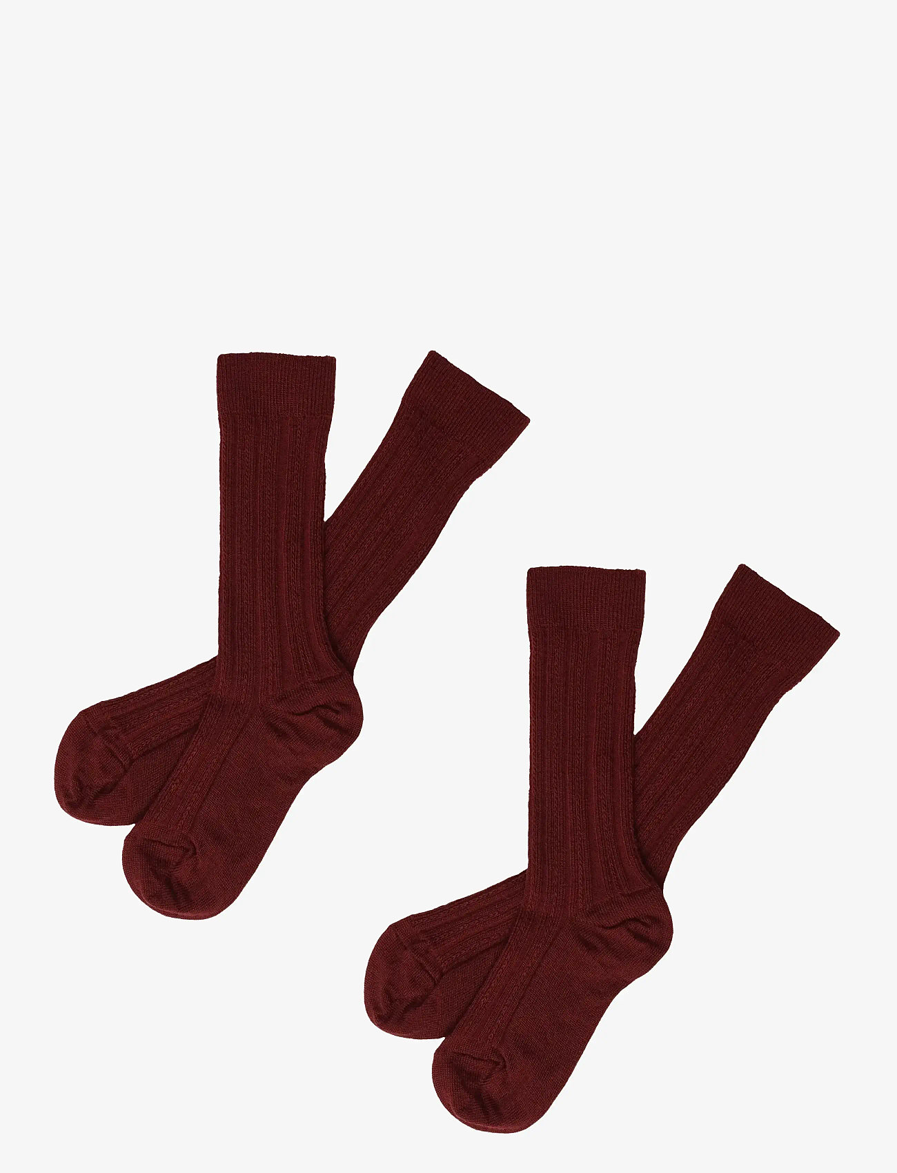 FUB - 2-Pack Knee Stockings - strømper - cranberry - 0