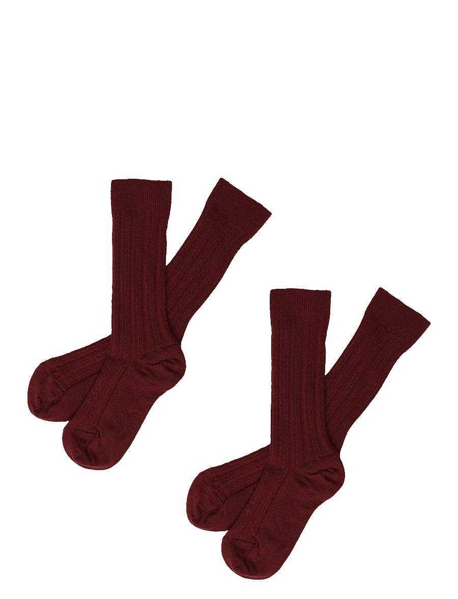 FUB - 2-Pack Knee Stockings - sokid - cranberry - 0