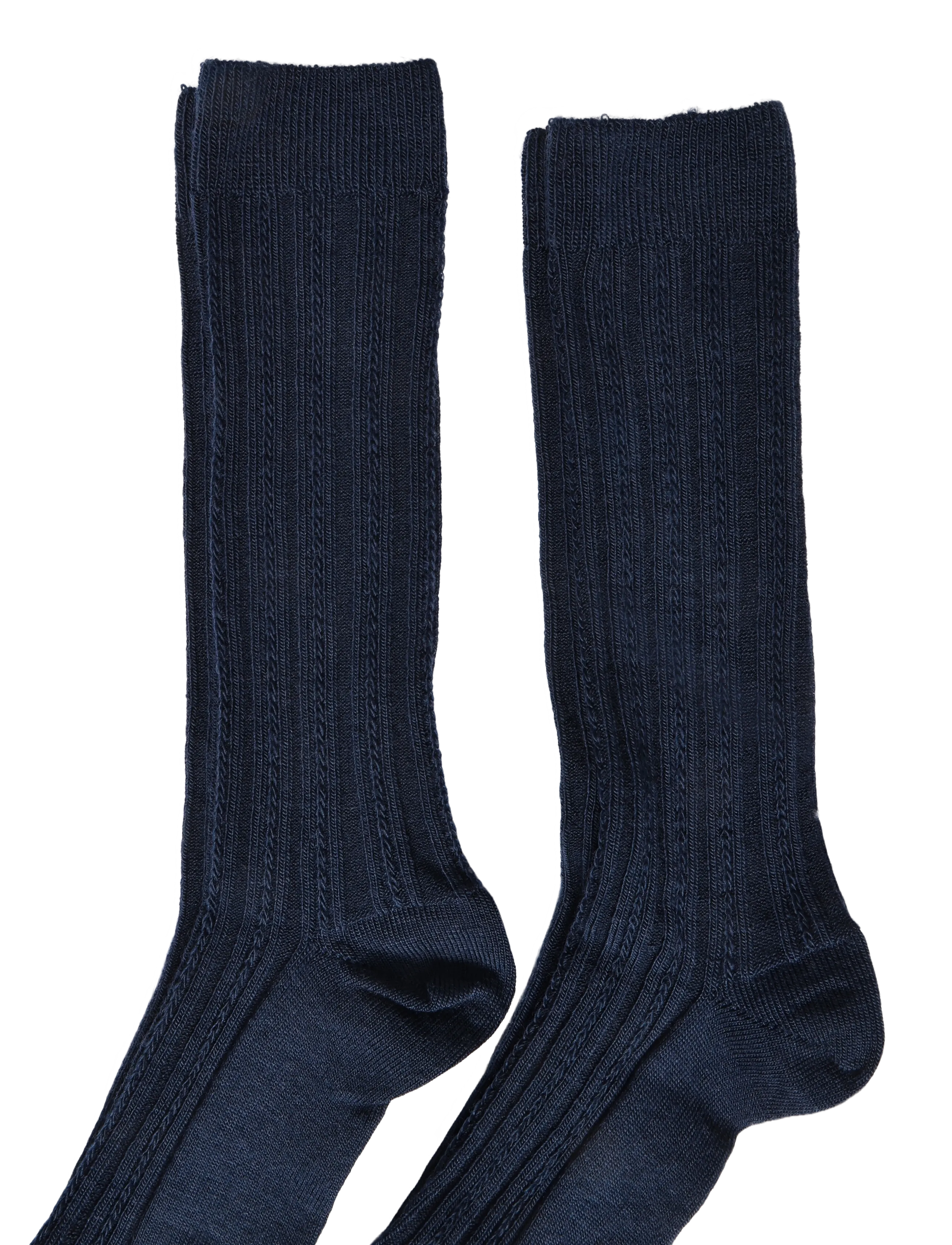 FUB - 2-Pack Knee Pointelle Stockings - strømper - dark navy - 2