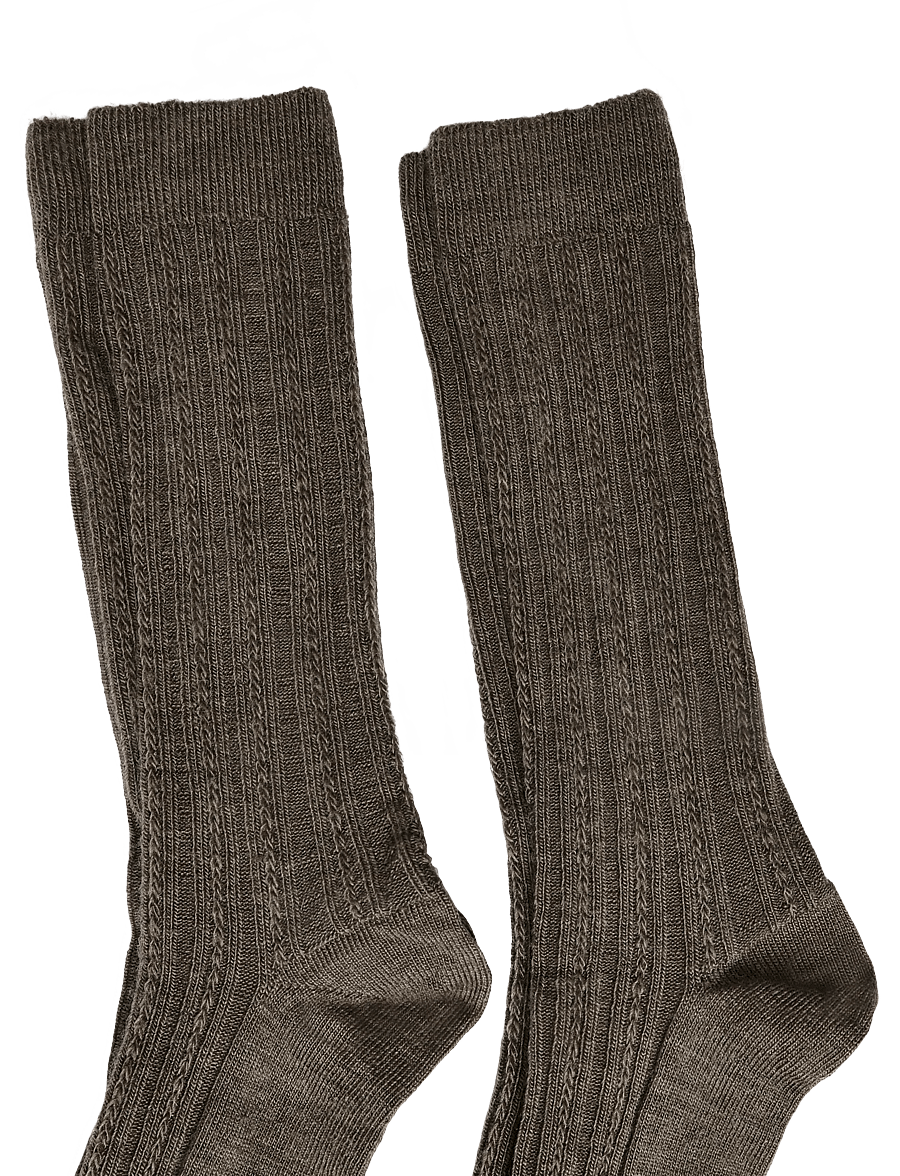FUB - 2-Pack Knee Pointelle Stockings - strümpfe - hazel melange - 2
