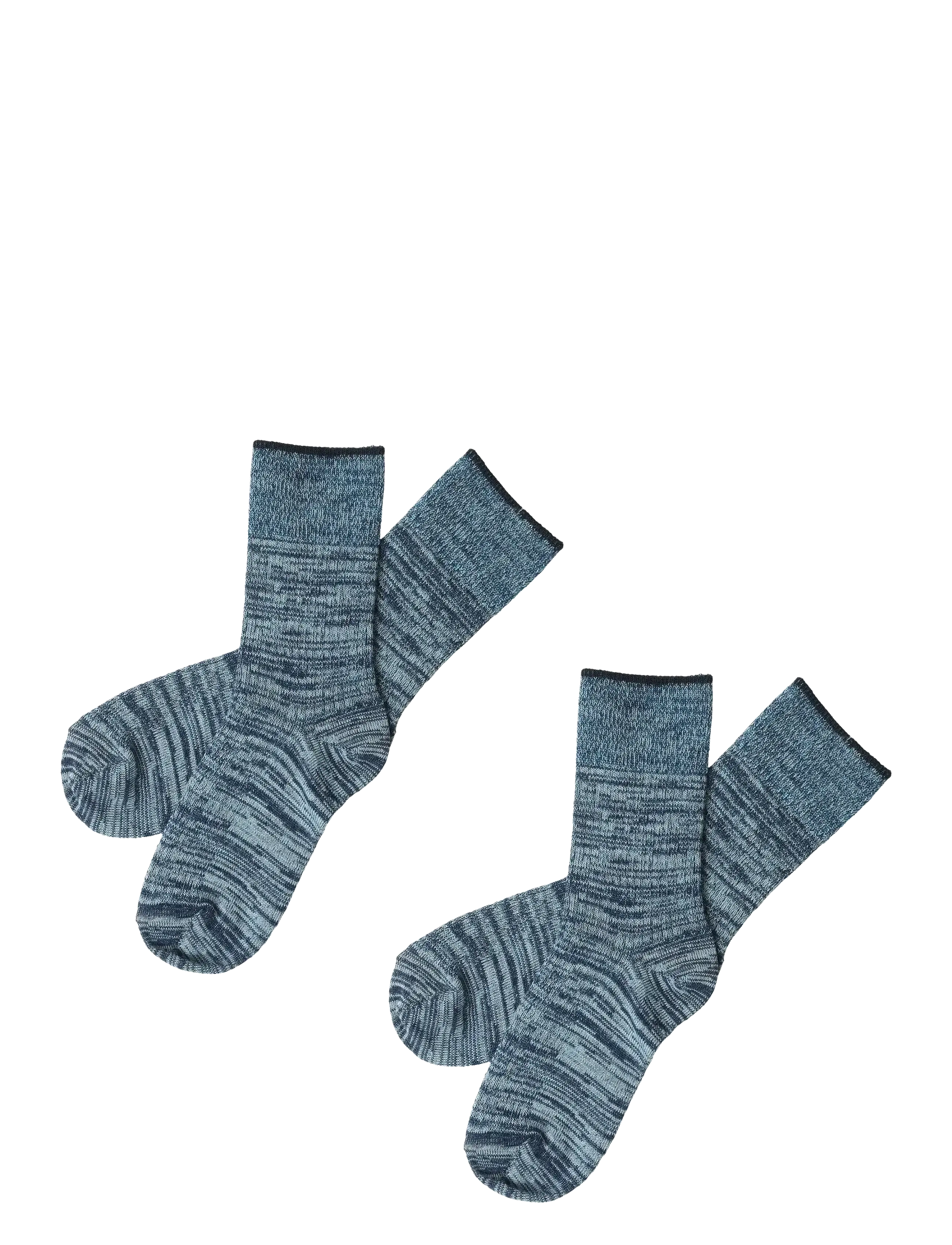 FUB 2-Pack Melange Socks, 19/21, Blue, Sokker & Strømpebukser > Sokker, Børn