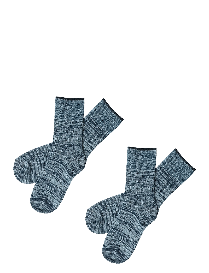 FUB - 2-Pack Melange Socks - strümpfe - aqua/dark navy - 0