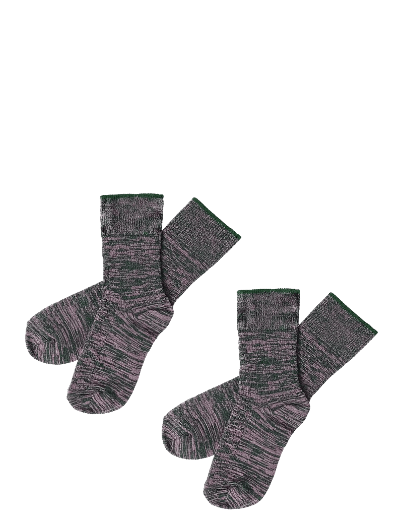 FUB - 2-Pack Melange Socks - strümpfe - forest/iris - 0