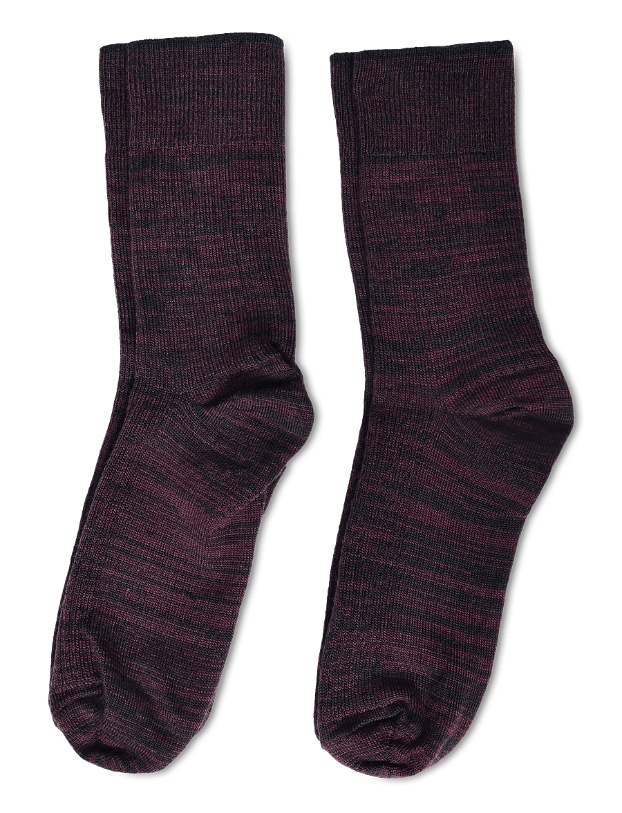 FUB - 2-Pack Melange Socks - strømper - violet,dark navy - 0